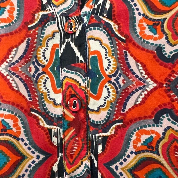 Johnny Was Multicolor Floral Blouse - Picture 6 of 9